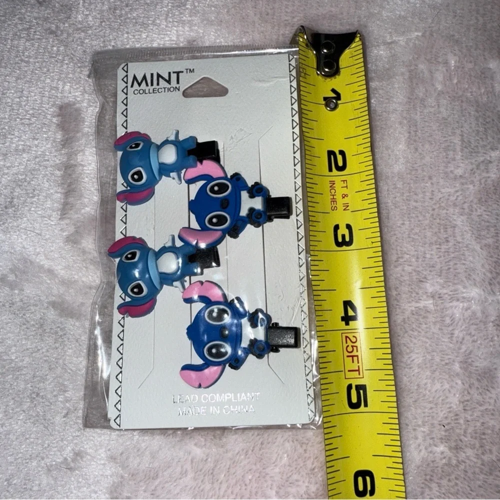 ✨✨5/$10✨✨ Mint Collection Stitch Character Set 4 Hair Barrettes Snap Clips Hair